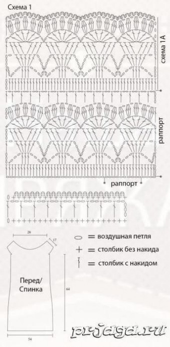 ​Вязаная ажурная юбка