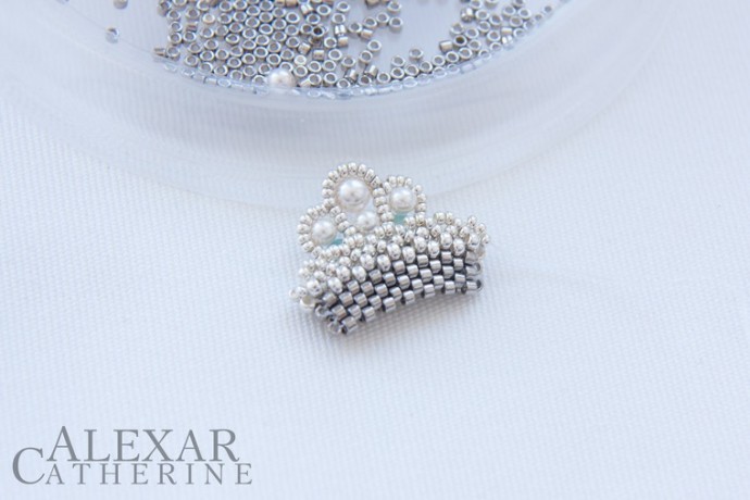 ​Колье "Бегущая по волнам": часть 3