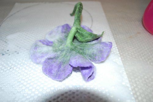 ​Мастер-класс по валянию цветка "Вьюнок": часть 6