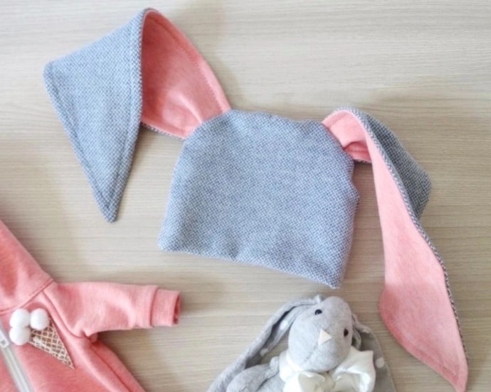 Шапка детская с ушками зайки Шапка детская с ушками зайки