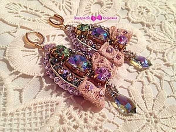 Создаём романтичные серёжки: часть 5