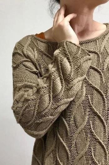 Стильный джемпер спицами Стильный джемпер спицами