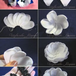 ​Цветы в технике канзаши