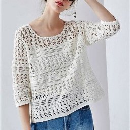 ​Кофточка из сочетания разных узоров