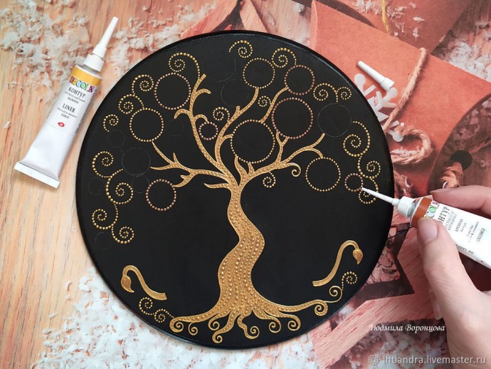 Создаём ключницу "Бычки и дерево изобилия": часть 1