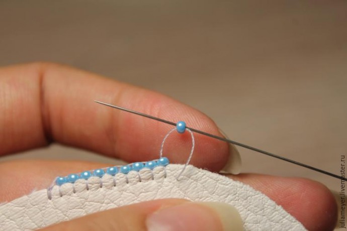 ​Вышиваем шикарное колье "Зазеркалье": часть 4