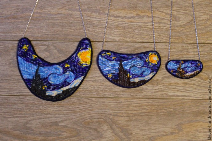 ​Создаем колье из бисера "Звездная Ночь": часть 4