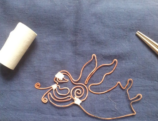 Делаем из медной проволоки ангела с трубой: часть 2