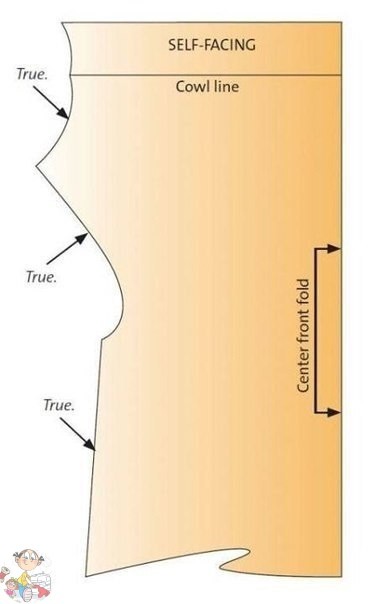 ​Горловина лодочка с драпировкой