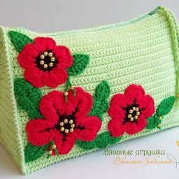 ​Идеи  сумок с вязаными элементами