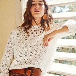 Красивый узор спицами для джемпера