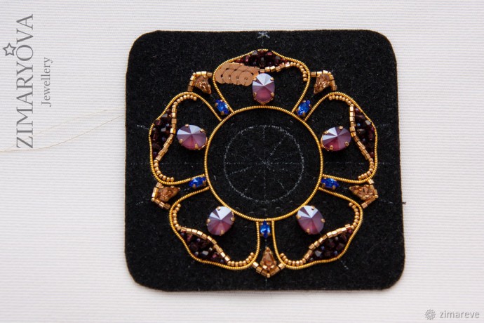 Мастерим брошь-цветок "Flower of the Universe": часть 1