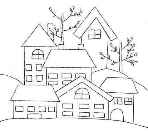 Домики из остатков ткани Домики из остатков ткани