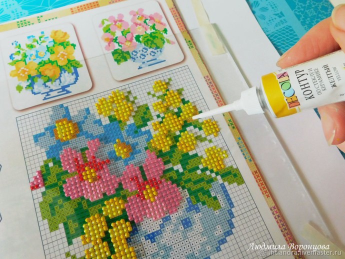 Имитируем вышивку в технике точечная роспись: часть 1 Имитируем вышивку в технике точечная роспись: часть 1