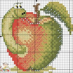 Яблочная вышивка