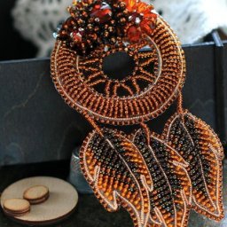 Вышиваем брошь "Ловец снов"