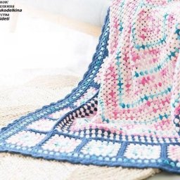 Вяжем крючком плед из мотивов