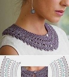 Воротнички крючком