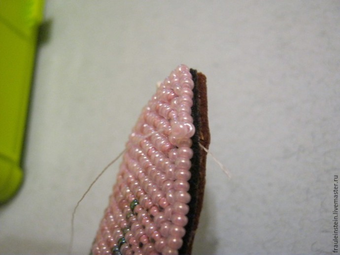 ​Вышиваем колье "Розовое утро": часть 2