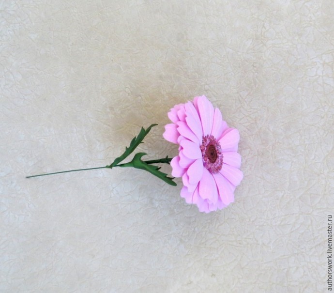 Гербера из фоамирана: часть 6