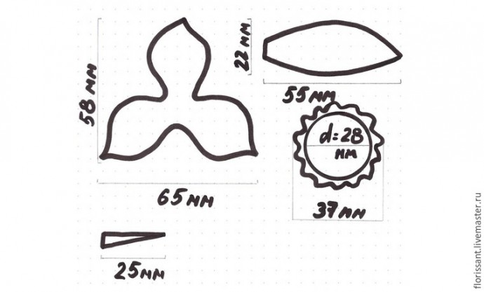 Создаем полевые цветы из фетра: часть 1