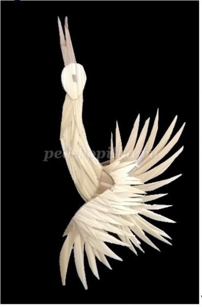 Панно из соломки "Прекрасный аист": часть 3 Панно из соломки "Прекрасный аист": часть 3