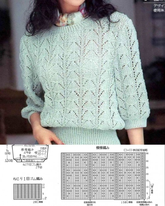 Симпатичный джемперок спицами