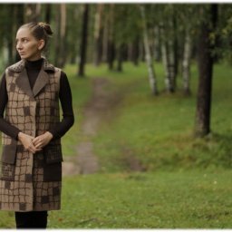 Валяем осенний жилет в клеточку в классическом стиле: часть 1