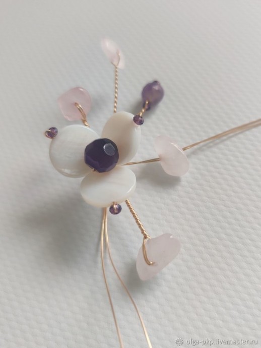 Делаем красивую шпильку для волос: часть 3