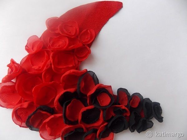 ​Мастерим цветочное колье из шифона