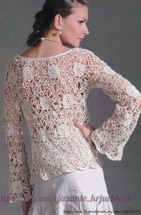 Очень нежная блуза из мотивов