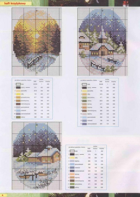 ​Вышиваем зимние картины: часть 2