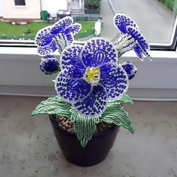 Глоксиния из бисера