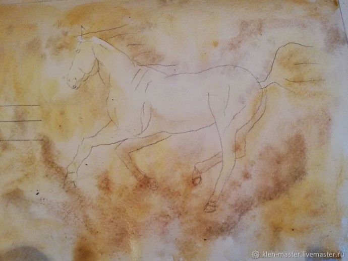 Рисуем акварелью лошадь