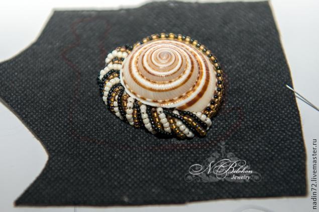 Брошь-улитка: мастер-класс, часть 2