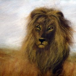 Рисуем шерстью картину "Царь зверей": часть 1