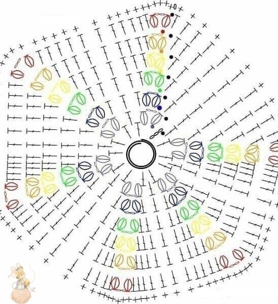 Узорные вязаные тапочки