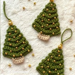 ​Вяжем ёлочки крючком