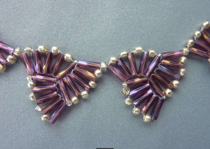 Колье и серьги из бисера и стекляруса Колье и серьги из бисера и стекляруса