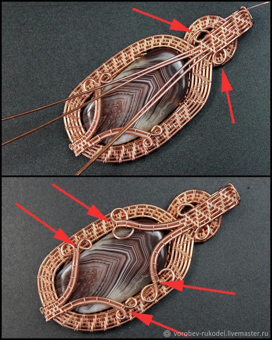 Кулон из медной проволоки Кулон из медной проволоки