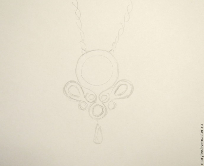 Создаем нежный кулон "English rose": часть 1