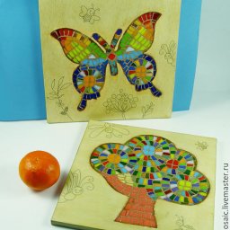 Декорируем подставки под горячее в технике мозаики: часть 1