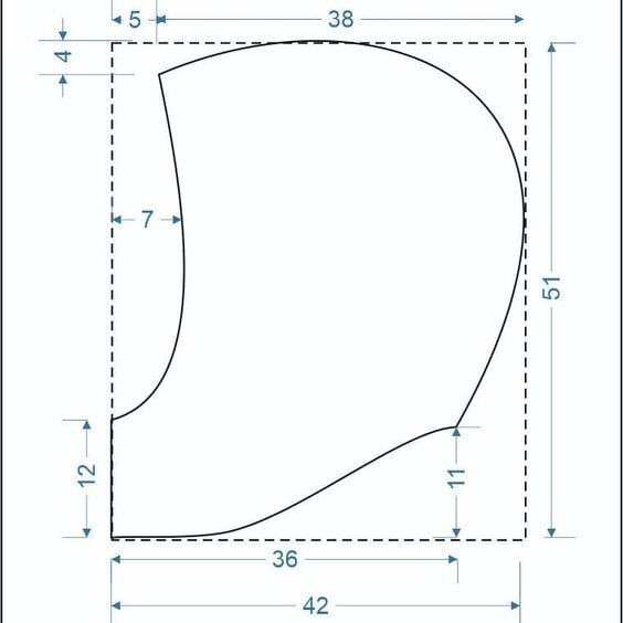 Построение капюшона со вставкой