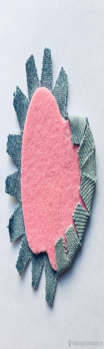 ​Создаем брошь "Яблочко" из джинсы: часть 1