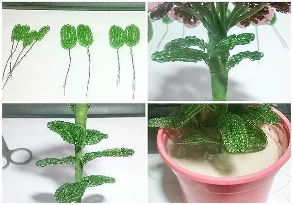 Цветок прекрасной вербены из бисера Цветок прекрасной вербены из бисера