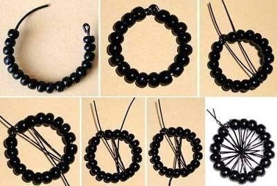 ​Интерьерная колясочка из бисера