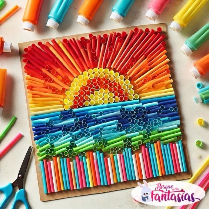 Картины из трубочек