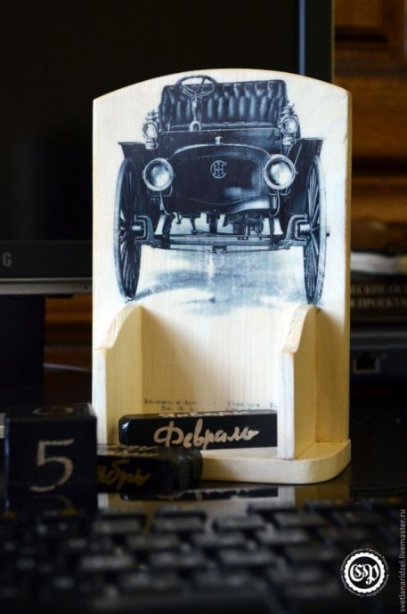 ​Вечный календарь настольный: мастер-класс по вживлению лазерной распечатки в дерево, часть 5