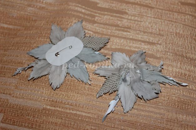 Брошь из обрезков натуральной кожи: мастер-класс, часть 4