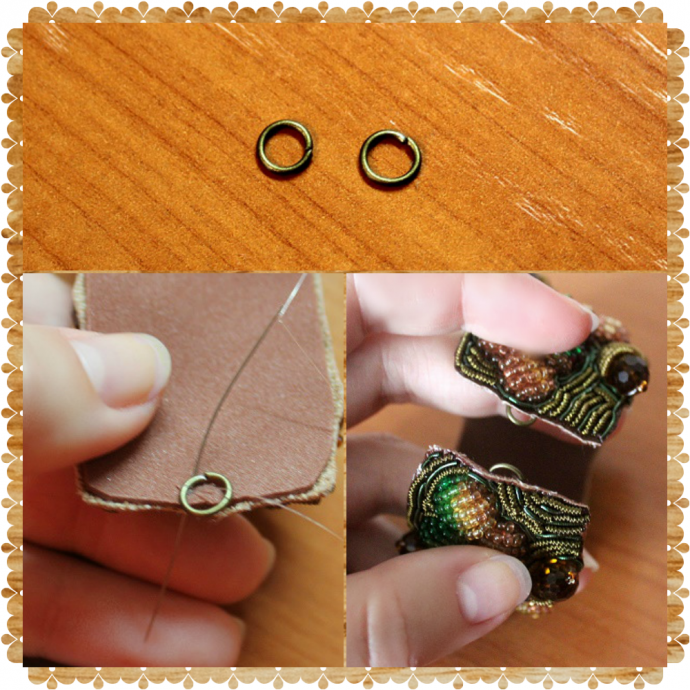 Арт-браслет "Осенняя красота" в технике объемной вышивки: часть 3